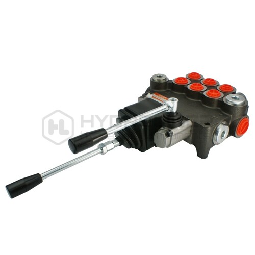 Hydraulický rozdeľovač 3 sekciový 80l/min Ovládaný joystickom a pákou