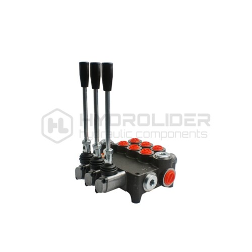 Hydraulický rozdeľovač 3 sekciový 80L/min s jednou časťou so západkou Badestnost: 03P80 A1A1A8 GKZ1