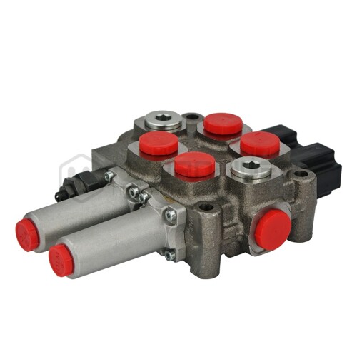 Hydraulický rozdeľovač 2 sekciový 60L/min riadený lankami Galtech Q45